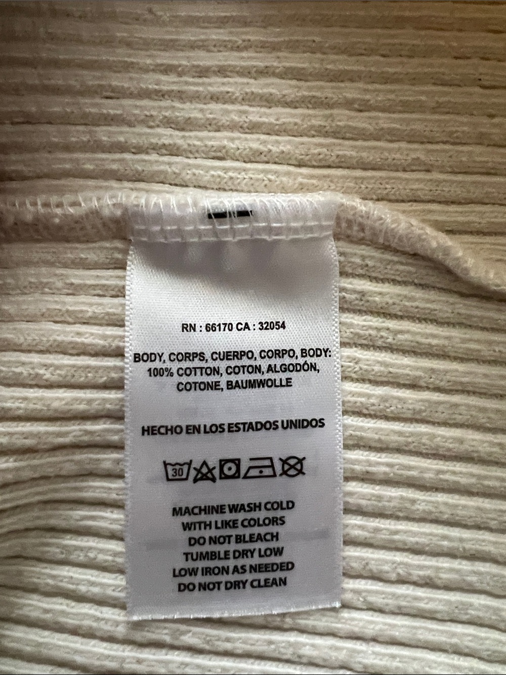 T.La Ribbed Cream Cross-Back Cami - Picture 3 of 3
